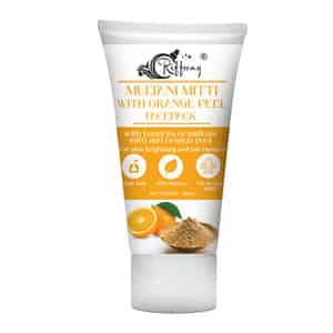 Multani Mitti With Orange Peel Face Pack - Natural Skin Cleanser For Glowing And Clear Skin (200ml)