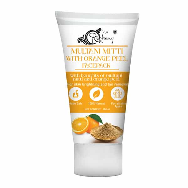 Multani Mitti With Orange Peel Face Pack - Natural Skin Cleanser For Glowing And Clear Skin (200Ml)