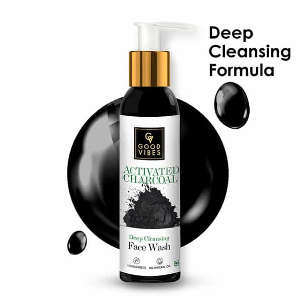 Good Vibes Deep Cleansing Face Wash - Activated Charcoal -120 Ml