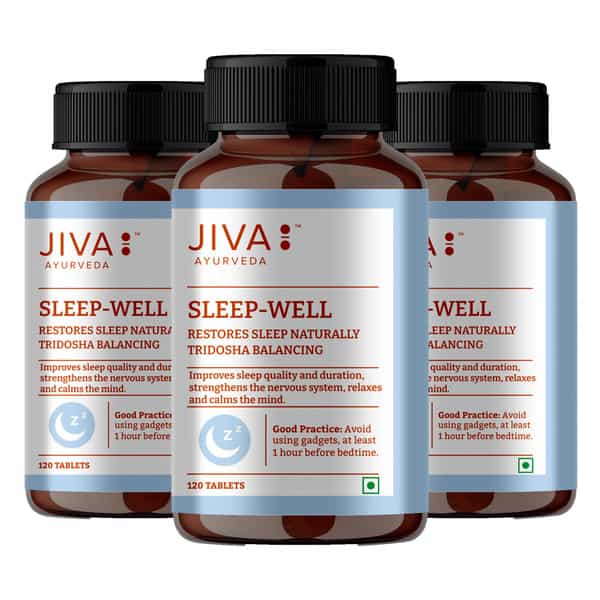 Jiva Sleep Well Tablet Restores Natural Sleep|Strengthens Nervous System - 120 Tablets (Pack Of 3)