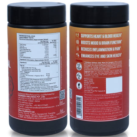 Wishnew Wellness Daily Ritual With Triple Strength Fish Oil&Coq-10 For Heart&Brain Health Pack Of 2