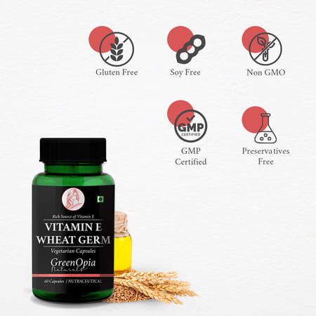 Greenopia Vitamin E Wheat Germ 60 Liquid Filled Vegetarian Capsules