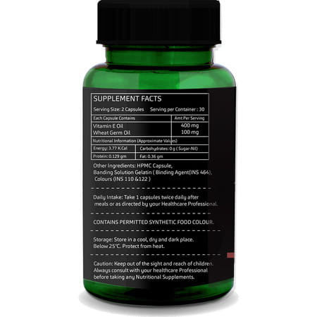 Greenopia Vitamin E Wheat Germ 60 Liquid Filled Vegetarian Capsules