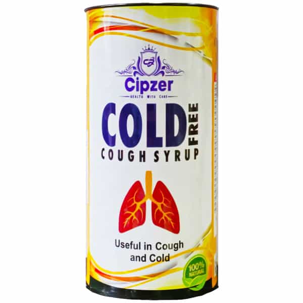 Cipzer Cold Free Cough Syrup 200Ml | Instant Relief From Cough & Cold | Supports Easy Breathing