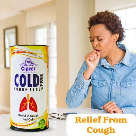 Cipzer Cold Free Cough Syrup 200ml | Instant Relief From Cough & Cold | Supports Easy Breathing