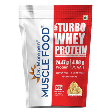 Dr. Morepen Muscle Food Turbo Whey Butter Scotch 1kg