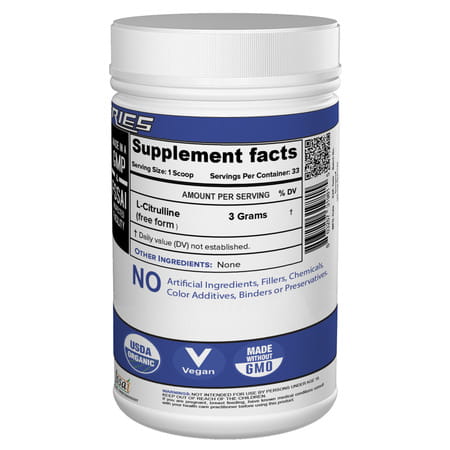 Nutrija L- Citrulline For Increased Strength & Faster Recovery (200grams | Tangy Orange)