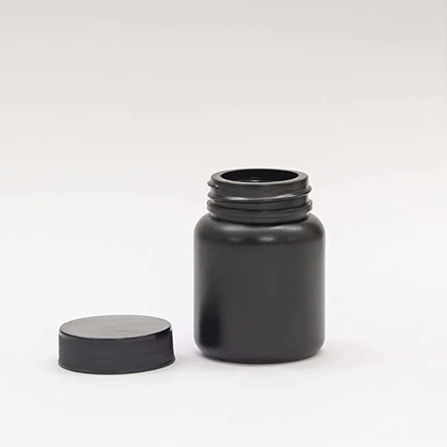 Patco - 60ml Black Hdpe Empty Bottle For Capsules & Tablets - For Ayurvedic Powder Storage (100 Pcs)