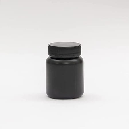 Patco - 60ml Black Hdpe Empty Bottle For Capsules & Tablets - For Ayurvedic Powder Storage (100 Pcs)