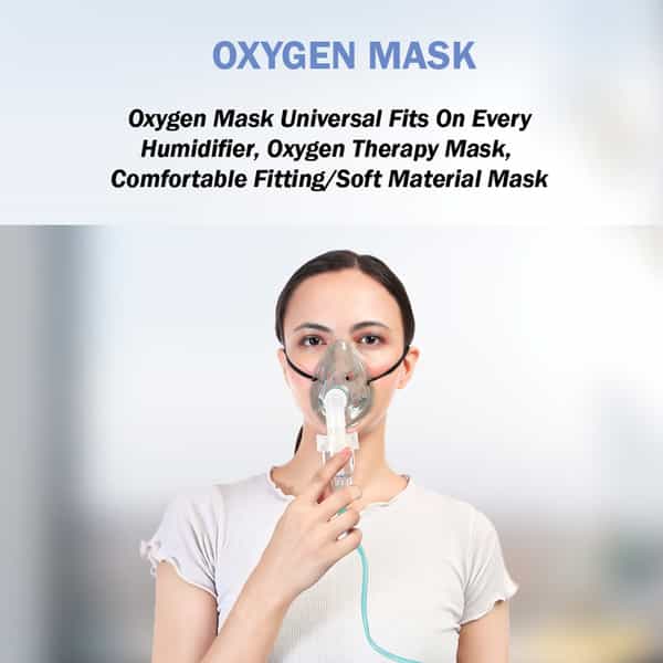 Stergeic Oxygen Face Mask Universal Fits On Every Humidifier | Oxygen Therapy Pack Of 1