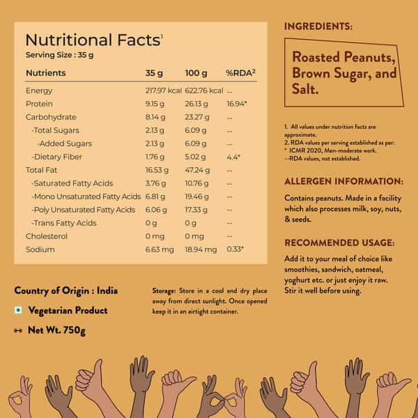 Nutrabay Foods Original Peanut Butter - Crunchy | | Crunchy - 750G