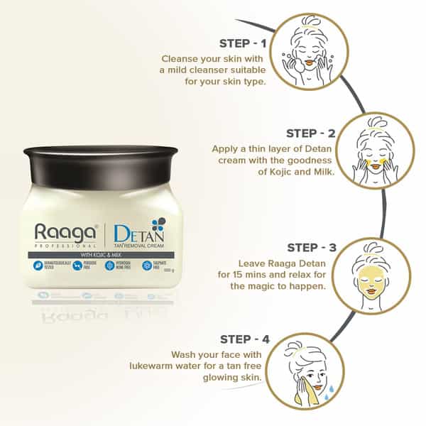 Raaga Professional De Tan With Kojic And Milk For Radiant Skin | 500 G