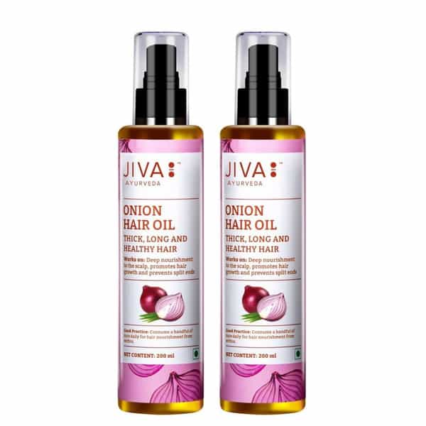 Jiva Onion Oil Provides Deep Nourishment | Promotes Hair Growth -200Ml(Pack Of 2)