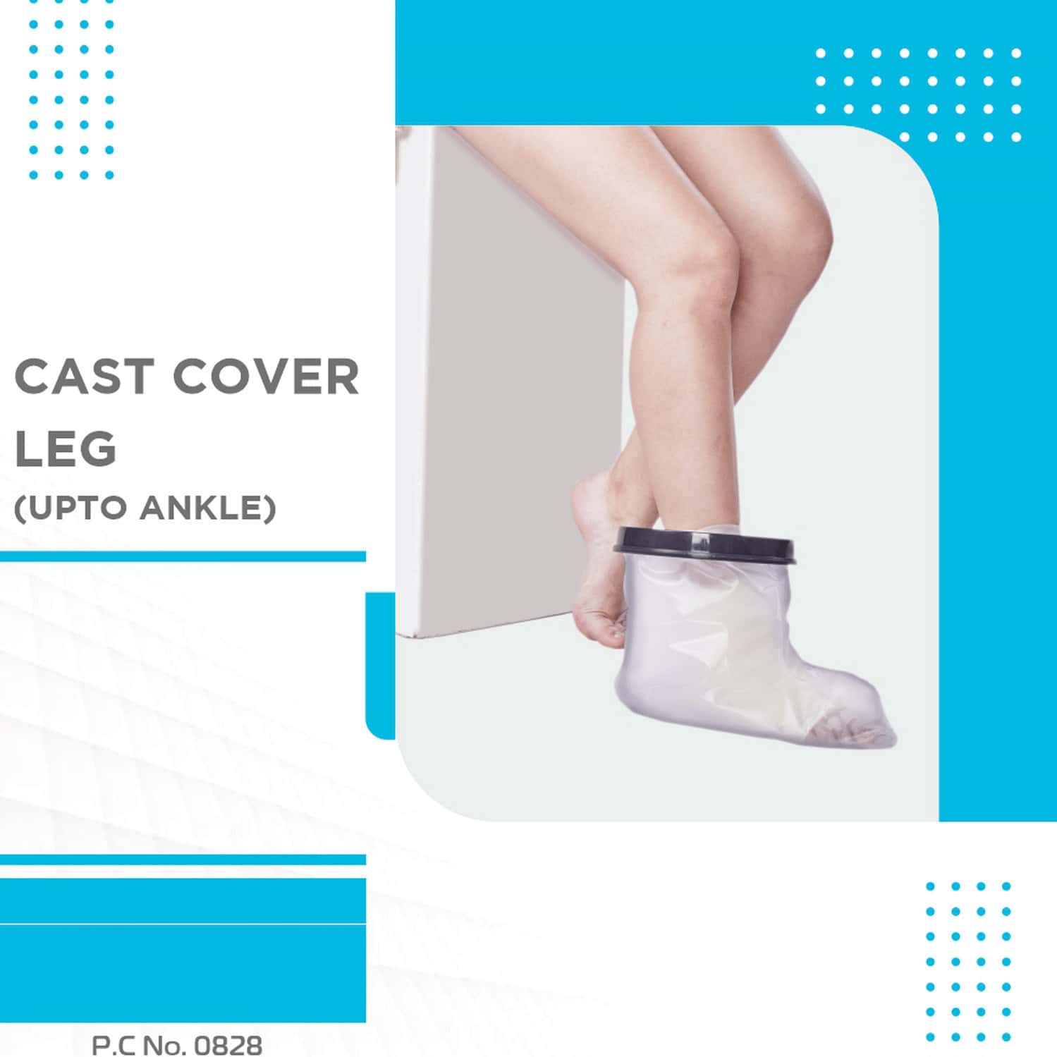 Buy VISSCO CAST COVER LEG (UPTO ANKLE) PROTECTS WATER EXPOSURE DURING BATH & SHOWER (GREY