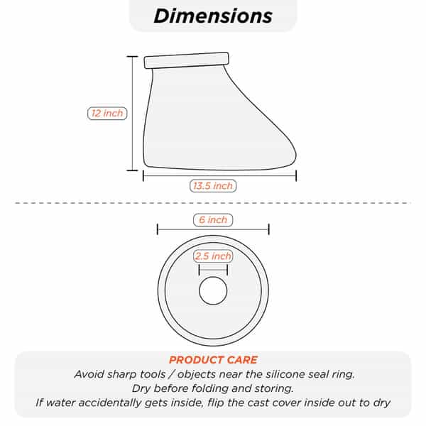 Vissco Cast Cover - Leg (Upto Ankle)| Protects Water Exposure During Bath & Shower (Grey)