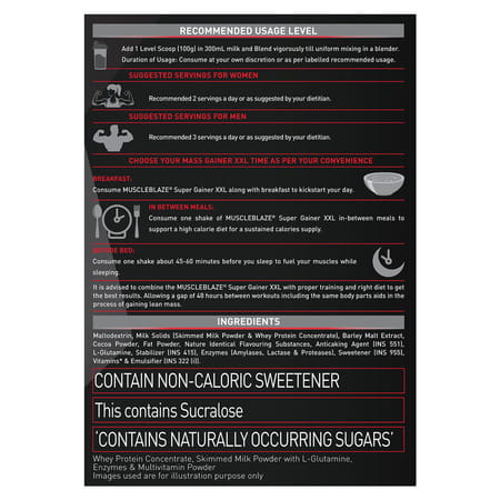 Muscleblaze Super Gainer Xxl | For Muscle Mass Gain (Chocolate | 500g) With Shaker (650ml)