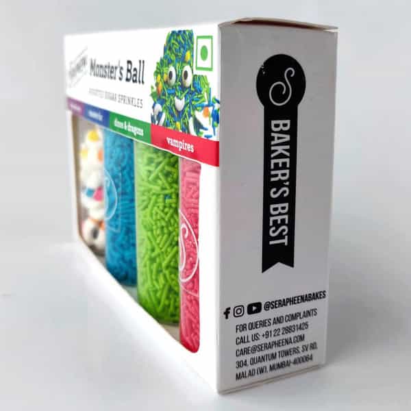 Serapheena Sugar Sprinkles For Cakes & Cupcakes Decoration 100 Gram (Monster's Ball)