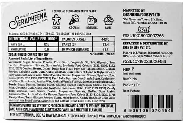 Serapheena Sugar Sprinkles For Cakes & Cupcakes Decoration 100 Gram (Monster's Ball)