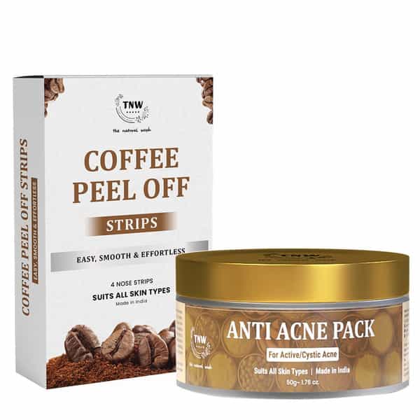 Tnw The Natural Wash Combo With Coffee Peel Off Nose Strips And Anti Acne Pack