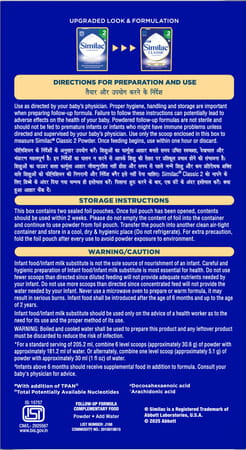 Similac Classic Stage 2 Infant Formula Food (6 To 12 Months) Box 800 Gm