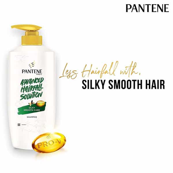 Pantene Advanced Hairfall Solution | Silky Smooth Care Shampoo | Pack Of 1 | 650Ml | Green