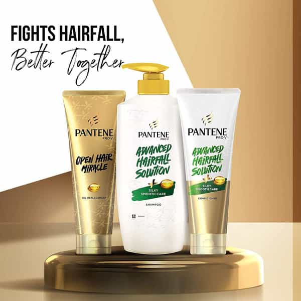 Pantene Advanced Hairfall Solution | Silky Smooth Care Shampoo | Pack Of 1 | 650Ml | Green