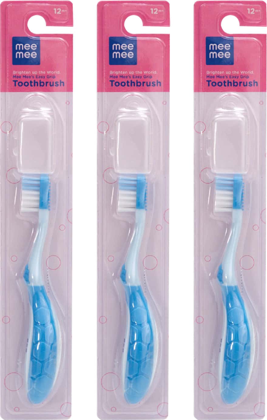 Mee Mee Easy Grip Baby Toothbrush (Blue)
