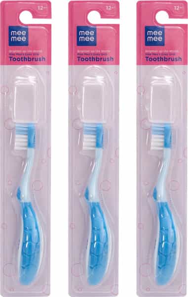 Mee Mee Easy Grip Baby Toothbrush (Blue)