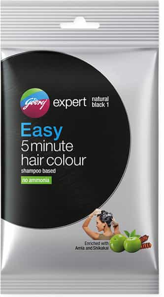 Godrej Expert Easy 5 Minute Hair Colour Sachet - Natural Black - Pack Of 3