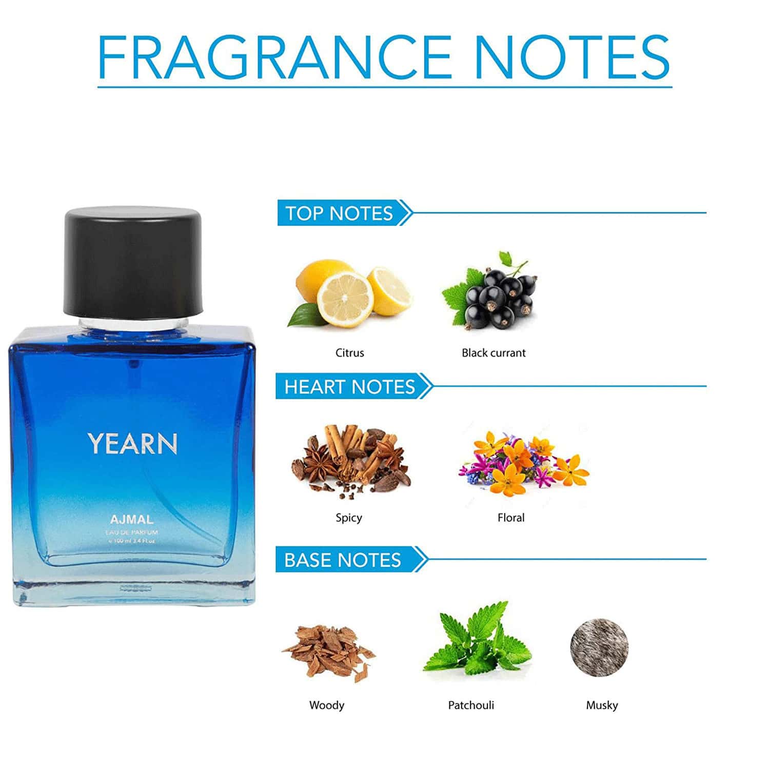 Buy AJMAL YEARN EAU DE PARFUM AQUATIC PERFUME 100ML CASUAL WEAR FOR MEN ...