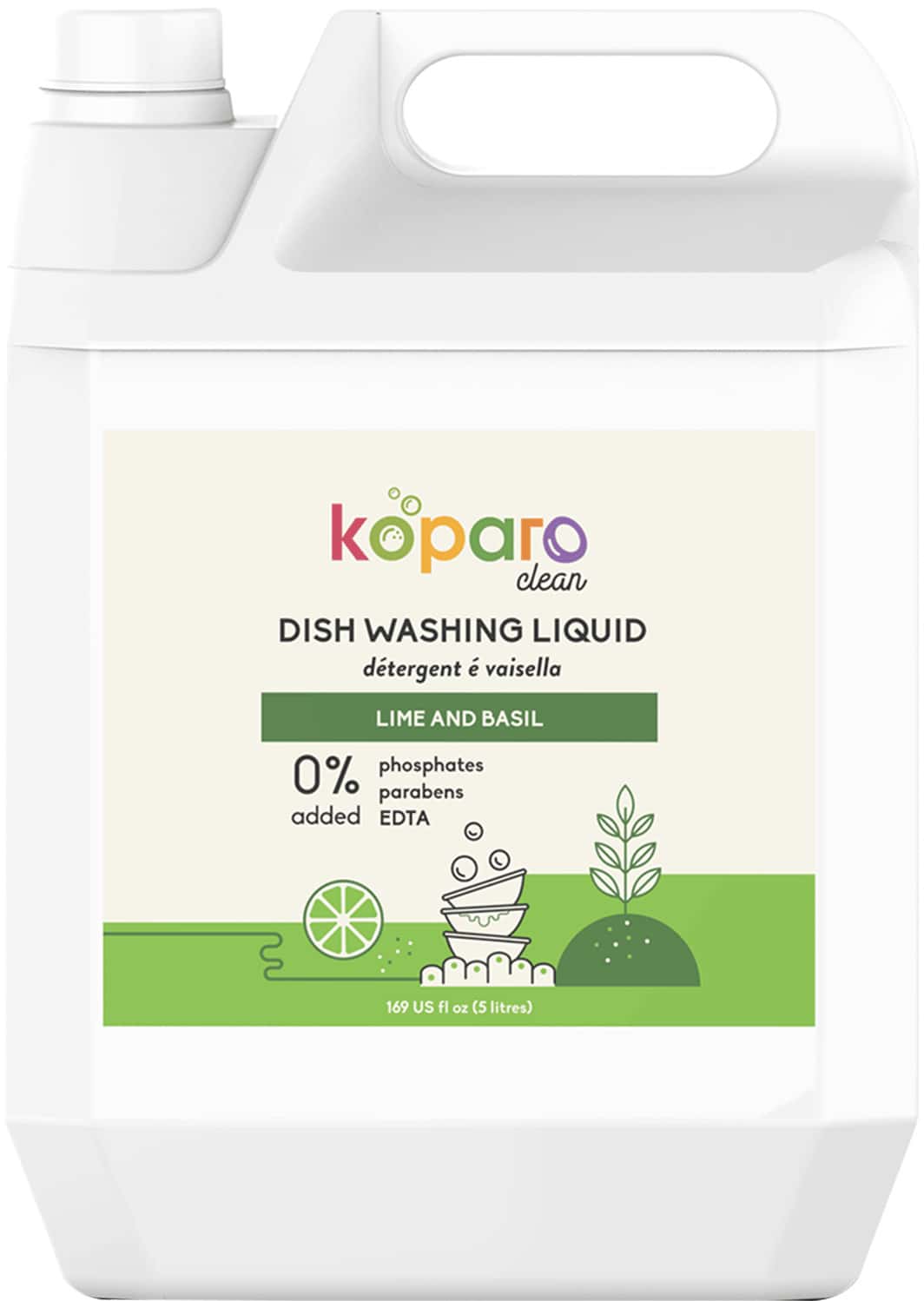 Koparo Dishwashing Liquid Natural And Non Toxic Baby Safe Dish Cleaning Gel - 5 Liters | Pack Of 1