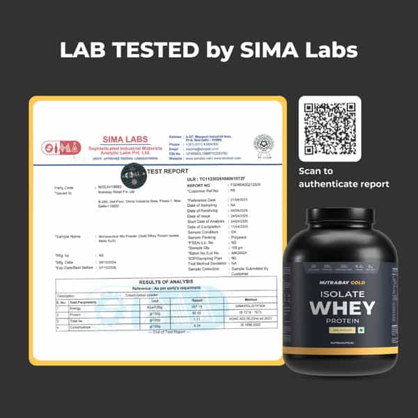 Nutrabay Gold 100% Whey Protein Isolate|26G Protein|Muscle Support & Recovery|Malai Kulfi | 2 Kg