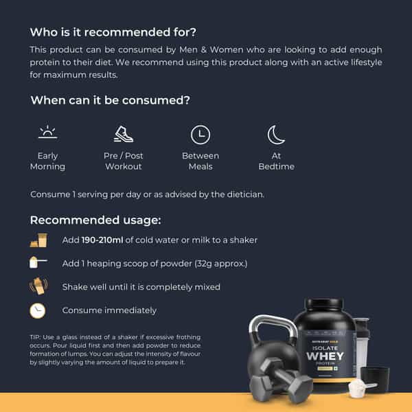 Nutrabay Gold 100% Whey Protein Isolate|26G Protein|Muscle Support & Recovery|Malai Kulfi | 2 Kg