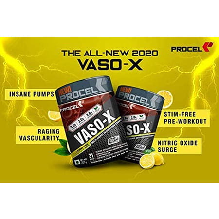 Neulife (Procel) Vaso-X Nitric Oxide Booster 300g - Lemon-Lime Flavor