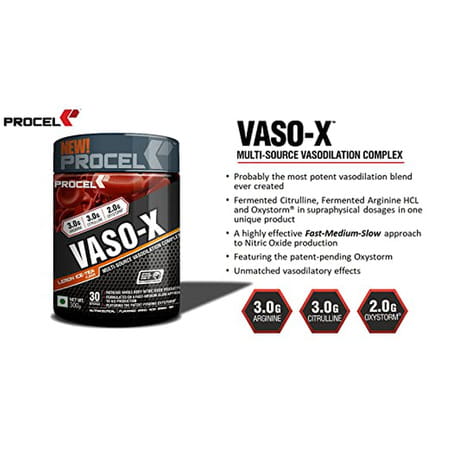 Neulife (Procel) Vaso-X Nitric Oxide Booster 300g - Lemon-Lime Flavor