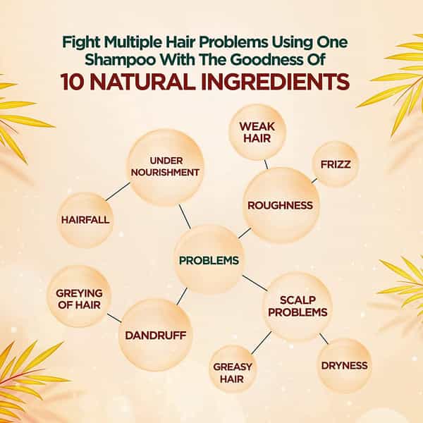 Dabur Vatika Ayurvedic Shampoo | 640Ml : Power Of Dus Poshan For 10 Hair Problems