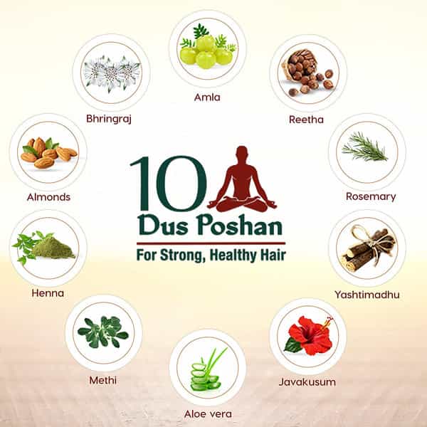 Dabur Vatika Ayurvedic Shampoo | 640Ml : Power Of Dus Poshan For 10 Hair Problems