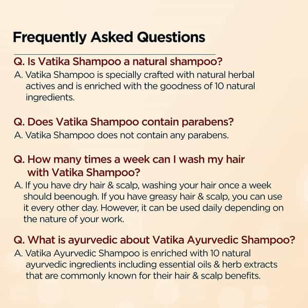 Dabur Vatika Ayurvedic Shampoo | 640Ml : Power Of Dus Poshan For 10 Hair Problems