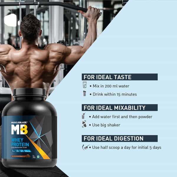 Muscleblaze 100% Whey Protein | Ultra Premium Whey Blend (Smooth Chocolate | 2 Kg / 4.4 Lb)