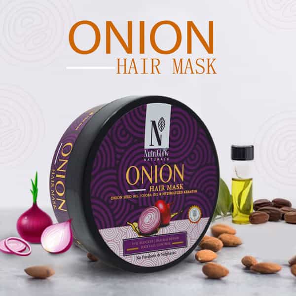 Nutriglow Natural's Onion Hair Mask/Soft & Shiny Hair/For All Kind Of Hair (200 Gm)