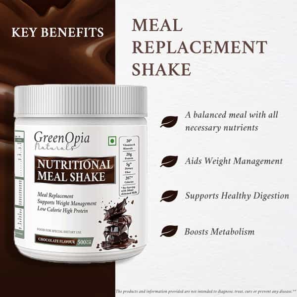 Greenopia Meal Replacement Shake Chocolate 500G