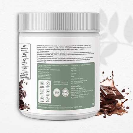 Greenopia Meal Replacement Shake Chocolate 500g