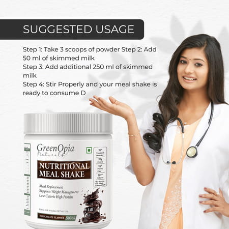 Greenopia Meal Replacement Shake Chocolate 500g