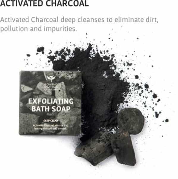 Bombay Shaving Company Activated Bamboo Charcoal Bath Soap - 125 Gm (Pack Of 3)