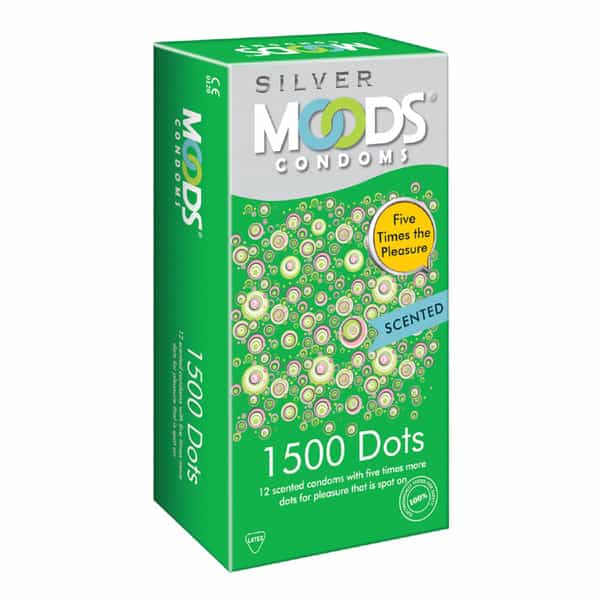 Moods Silver 1500 Dots Condoms - Pack Of 12S