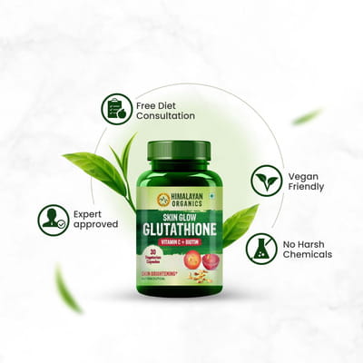 Buy HIMALAYAN ORGANICS SKIN GLOW GLUTATHIONE | VITAMIN C + BIOTIN | BOTTLE