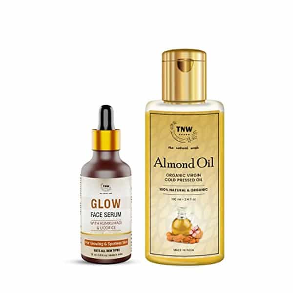 Tnw The Natural Wash Skincare Combo With Glow Face Serum & Almond Oil