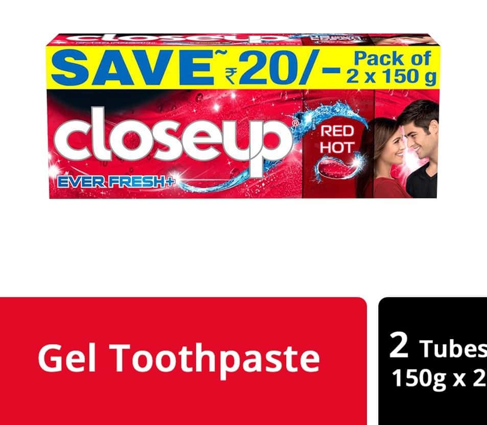 Order Closeup Ever Fresh Red Hot Gel Toothpaste 2 X 150 Gm, Save Rs. 20 ...