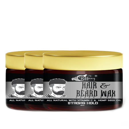 Hair & Beard Wax For Men | Strong Hold | Non Sticky | Prevents Hair Loss | Dandruff (150gm)