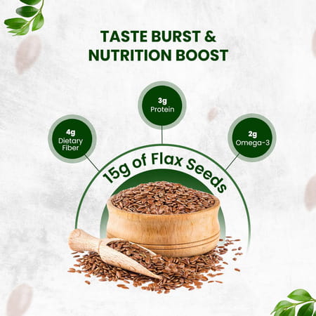 Himalayan Organics Certified Organic Flax Seeds - Enriched With Omega 3 & Zinc